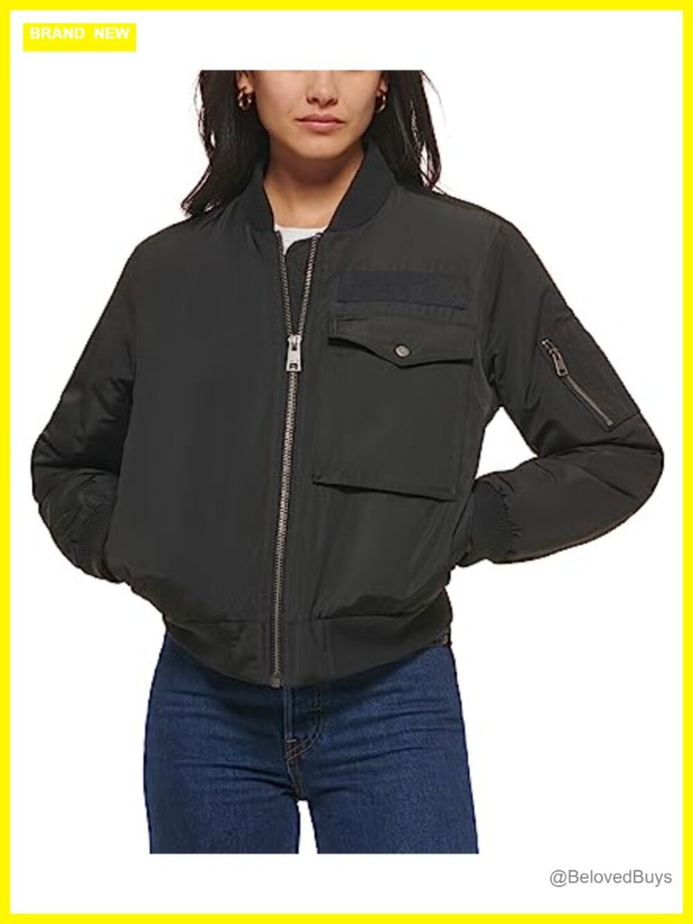 Levi's Utility Flight Bomber Jacket Long Sleeve Casual